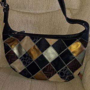 Tignanello Leather Patchwork Shoulder Bag